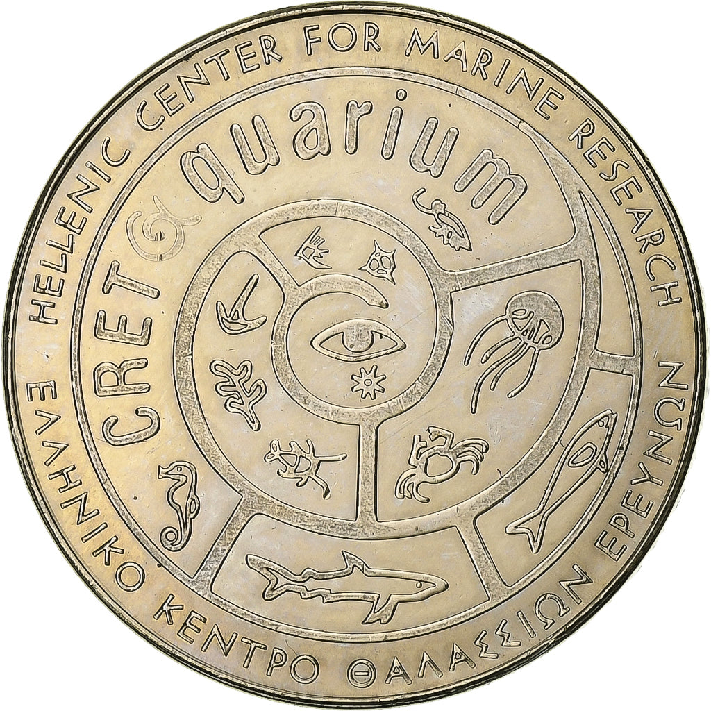 Greece, Token, Cretaquarium, Copper-nickel, Collectors Coin, AU(55-58)