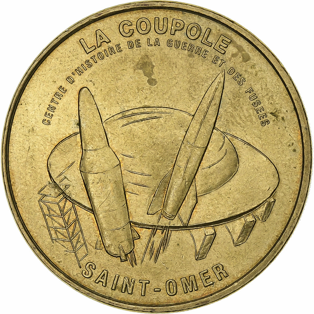 França, Token, Helfaut - La Coupole n°1, 1998, Cuproníquel Alumínio, MDP