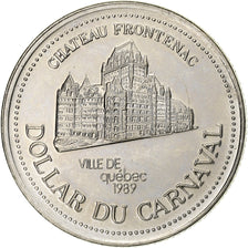 Kanada, Dollar, Carnaval de Québec, 1989, Cupronickel, Château Frontenac, VZ