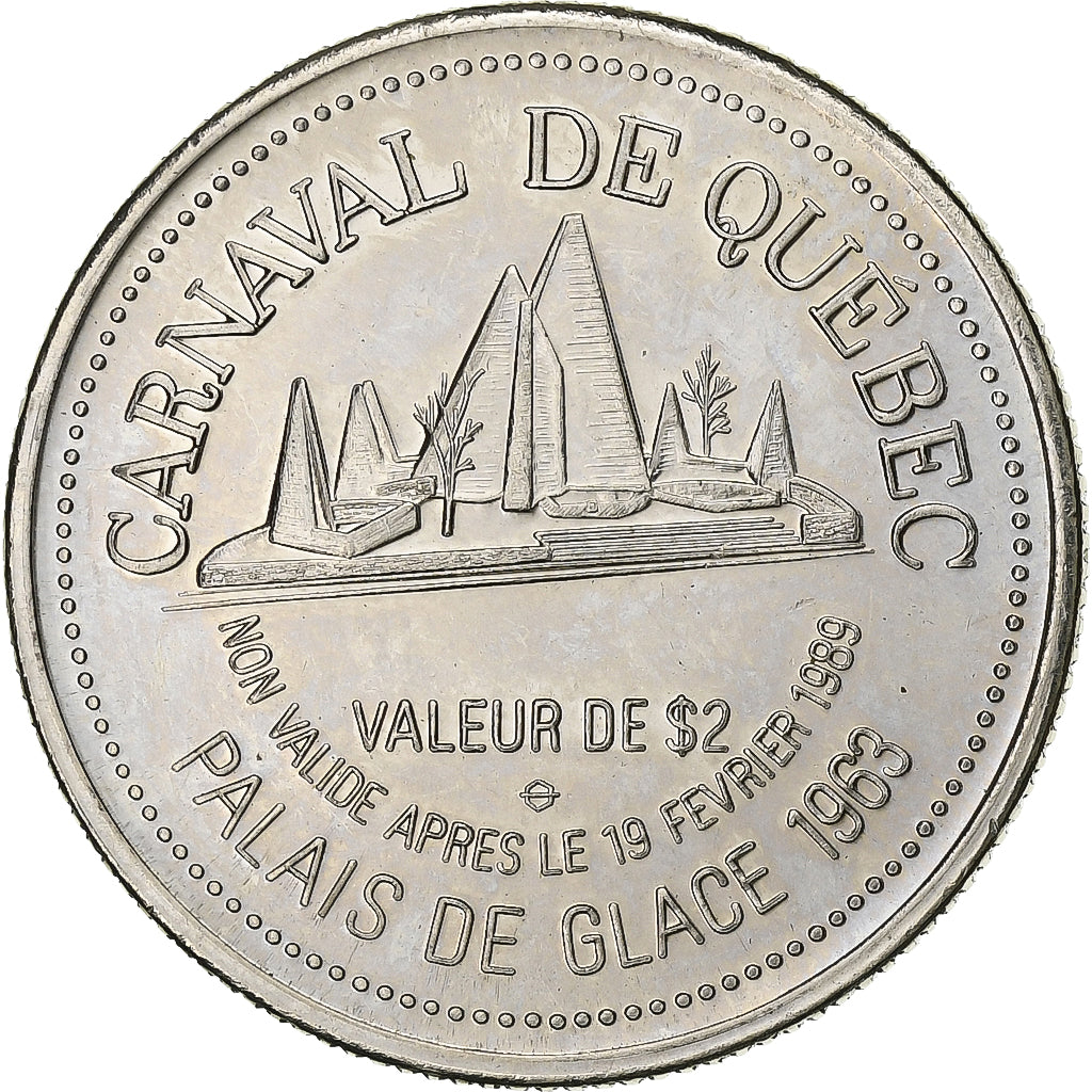 Kanada, Dollar, Carnaval de Québec, 1989, Cupronickel, Château Frontenac, VZ
