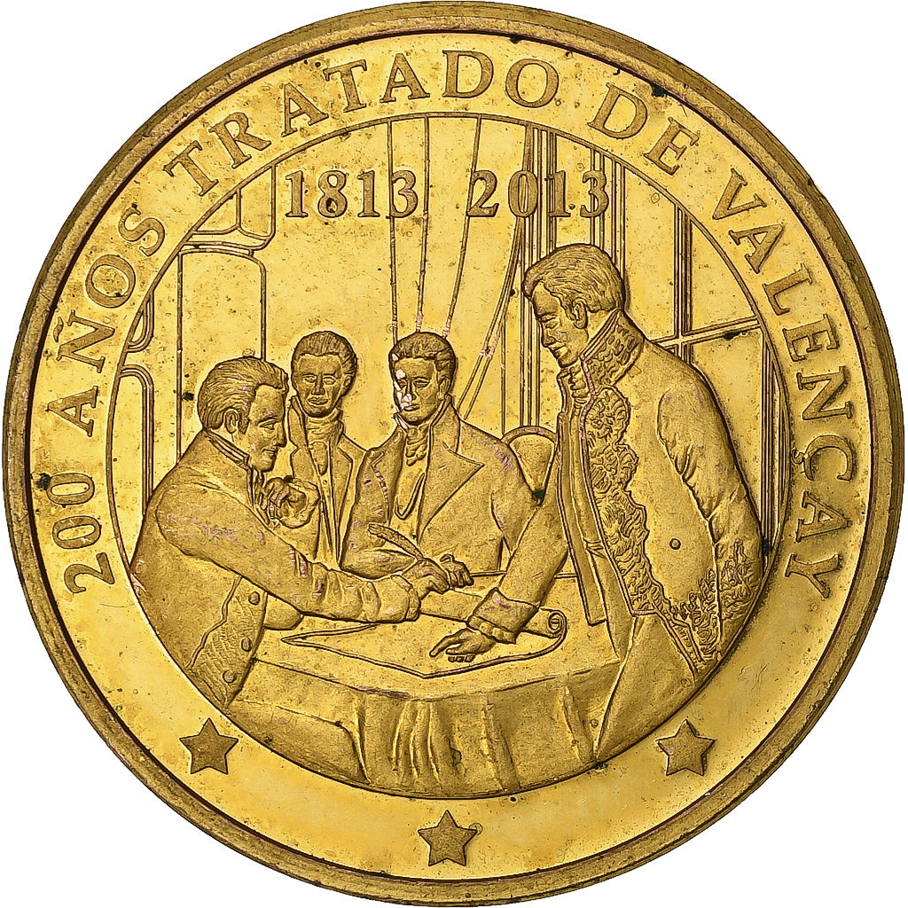 Hiszpania, medal, 200 Anos Tratado de Valencay, 2013, Stop miedzi, Amsterdam