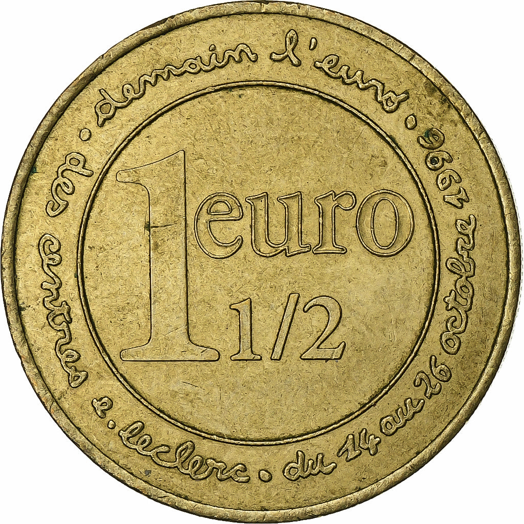 Francja, Token, 1.5 Euro Centres Leclerc, 1996, Miedź-Nikel-Aluminium