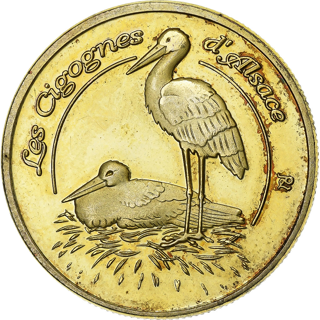 França, Token, Alsace - Les cigognes d'Alsace, Cuproníquel Alumínio