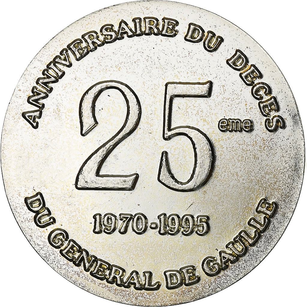 France, Medal, 25ème Anniversaire du Décès du Général de Gaulle, 1995