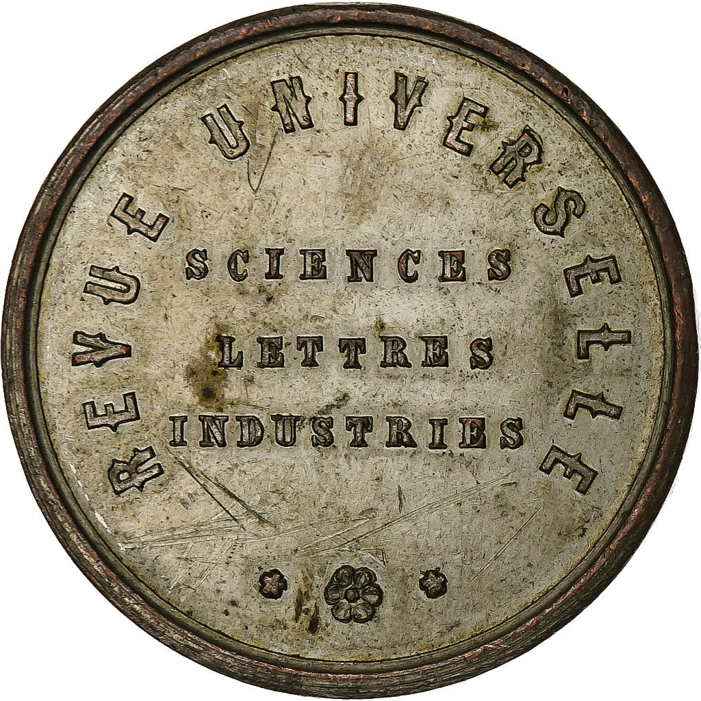 France, Médaille, Revue Universelle, Aux Collaborateurs, Silvered copper, TTB