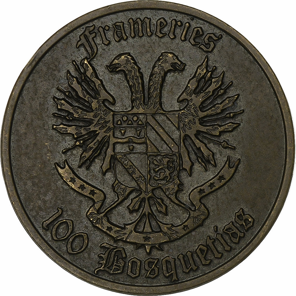 Bélgica, medalha, Dufrane Joseph, 150 Ans de Bosquétia, Frameries, 1982