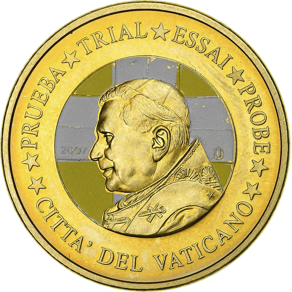 Vaticano, 20 Euro Cent, 20 C, Essai-Trial Benoit XVI, 2007