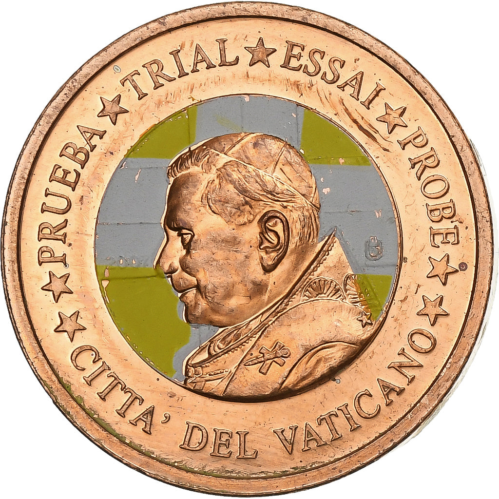 Watykan, 2 Euro Cent, 2 C, Essai-Trial Benoit XVI, 2007, Miedź, AU(55-58)