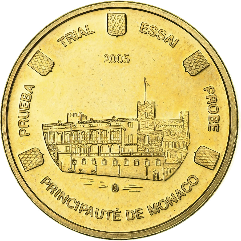 Mónaco, medalha, 10 C, Essai-Trial, 2005, Cupro-aluminium-nickel, MS(63)