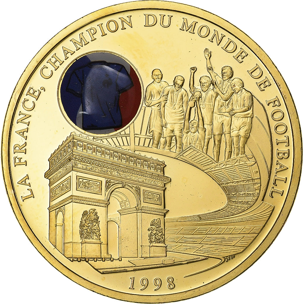 Frankrijk, Medaille, La France, Champion du Monde de Football, 1998, Copper