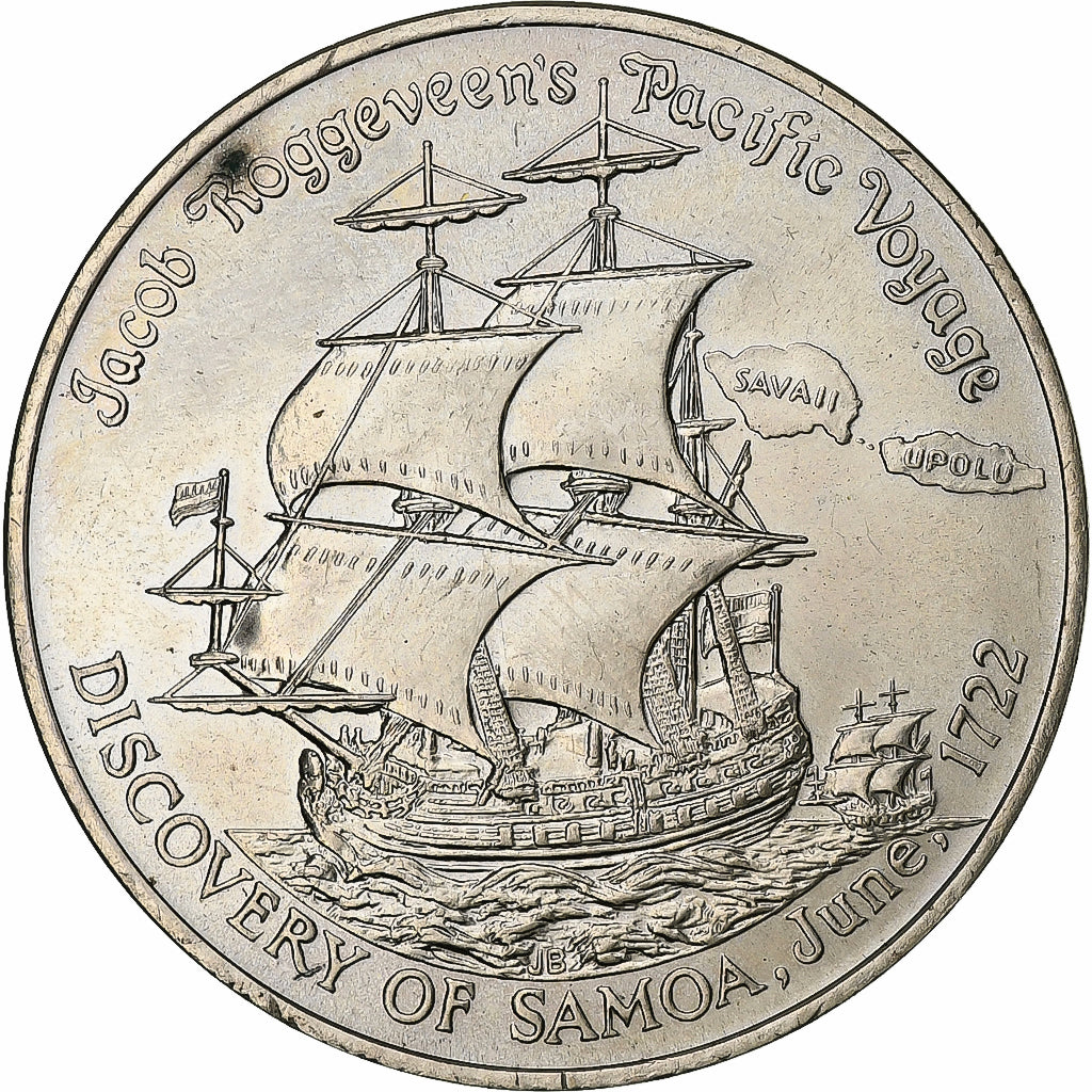 Samoa, Dollar, 1972, Discovery of Samoa, Cobre-níquel, MS(60-62)