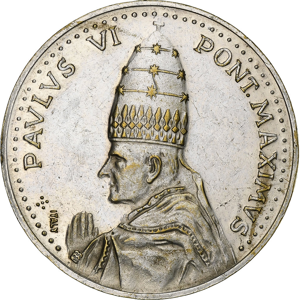 Vaticano, medalha, Paul VI, Rome, Année Sainte, 1975, Bronze Prateado