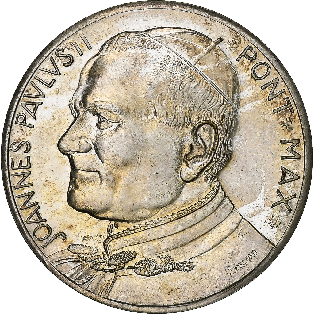 Vaticano, medalha, Jean-Paul II, 1975, Bronze Prateado, AU(50-53)