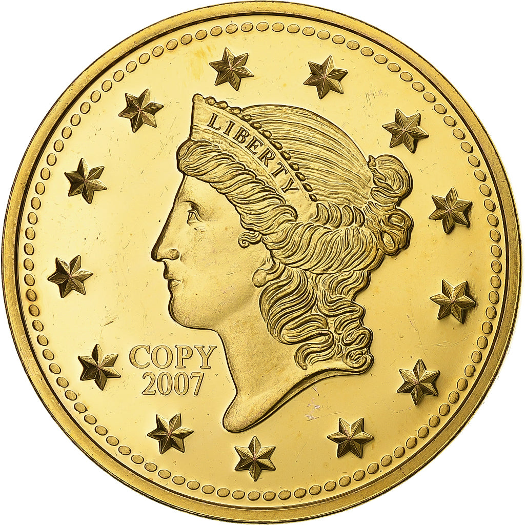 United States of America, Medal, Reproduction, Dollar 1849, Copper Gilt, MS(63)