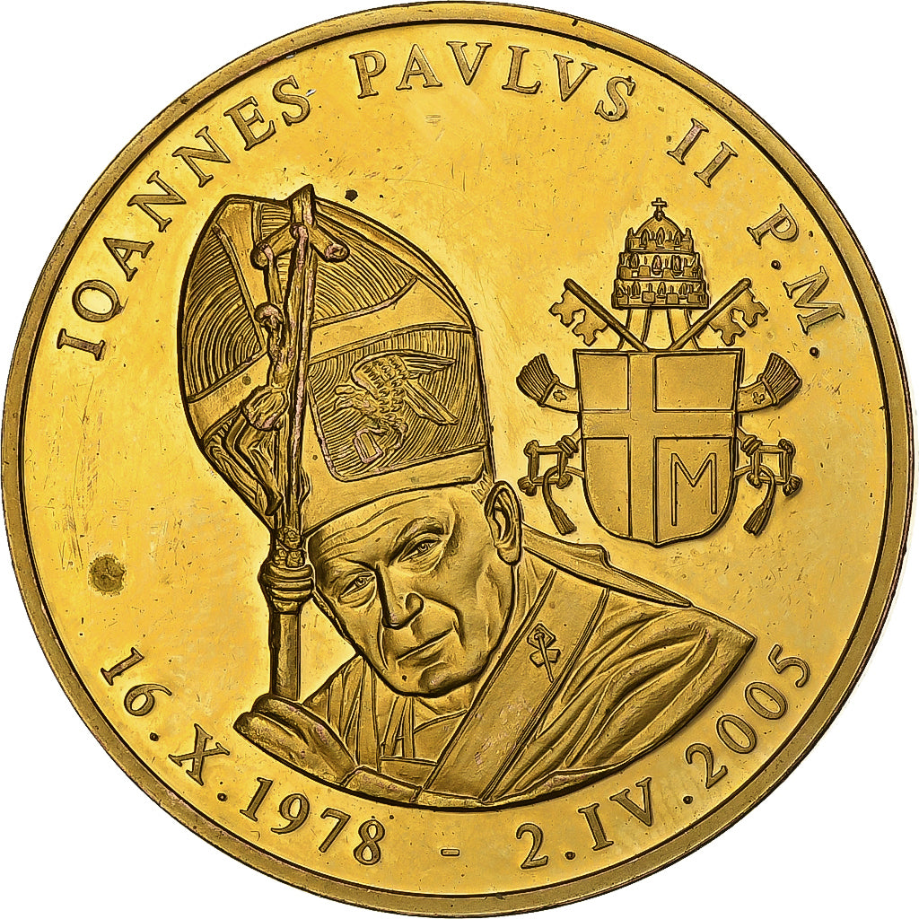Vaticano, medaglia, Jean-Paul II, 2005, Rame dorato, BB+