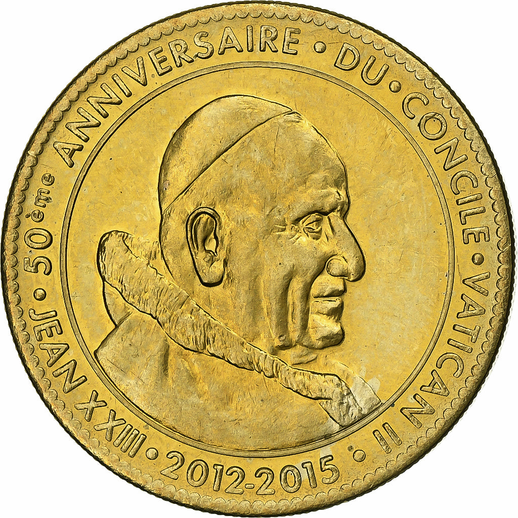 Francja, Token, Lourdes - Concile Vatican II, 2015, Miedzionikiel Aluminium