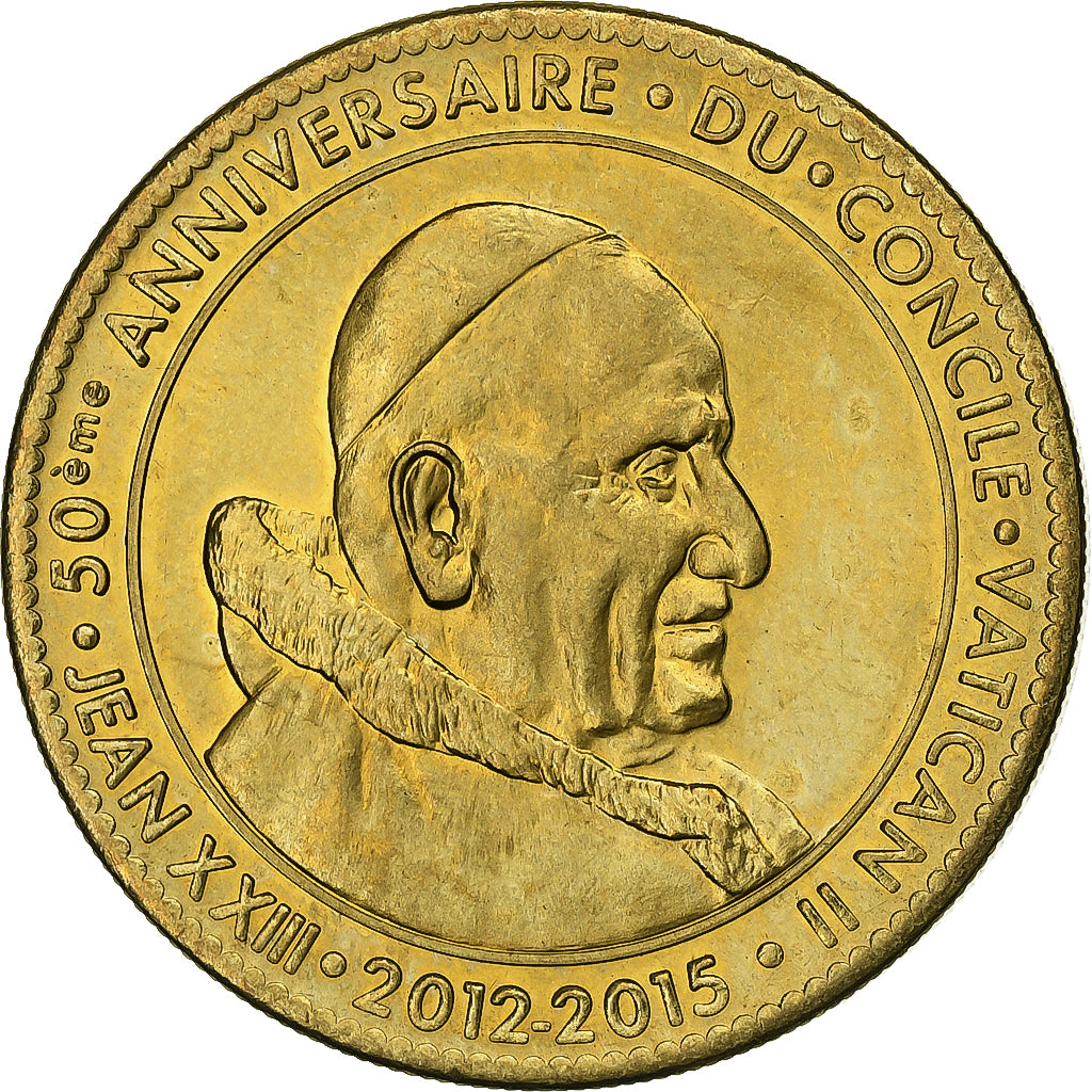 Francja, Token, Lourdes - Concile Vatican II, 2015, Miedzionikiel Aluminium