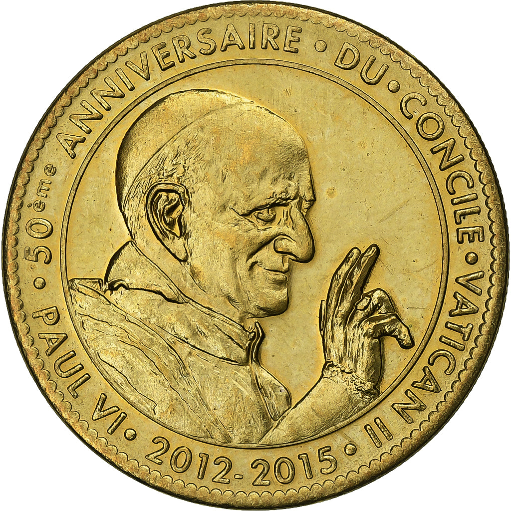 Francja, Token, Lourdes - Concile Vatican II, 2015, Miedzionikiel Aluminium