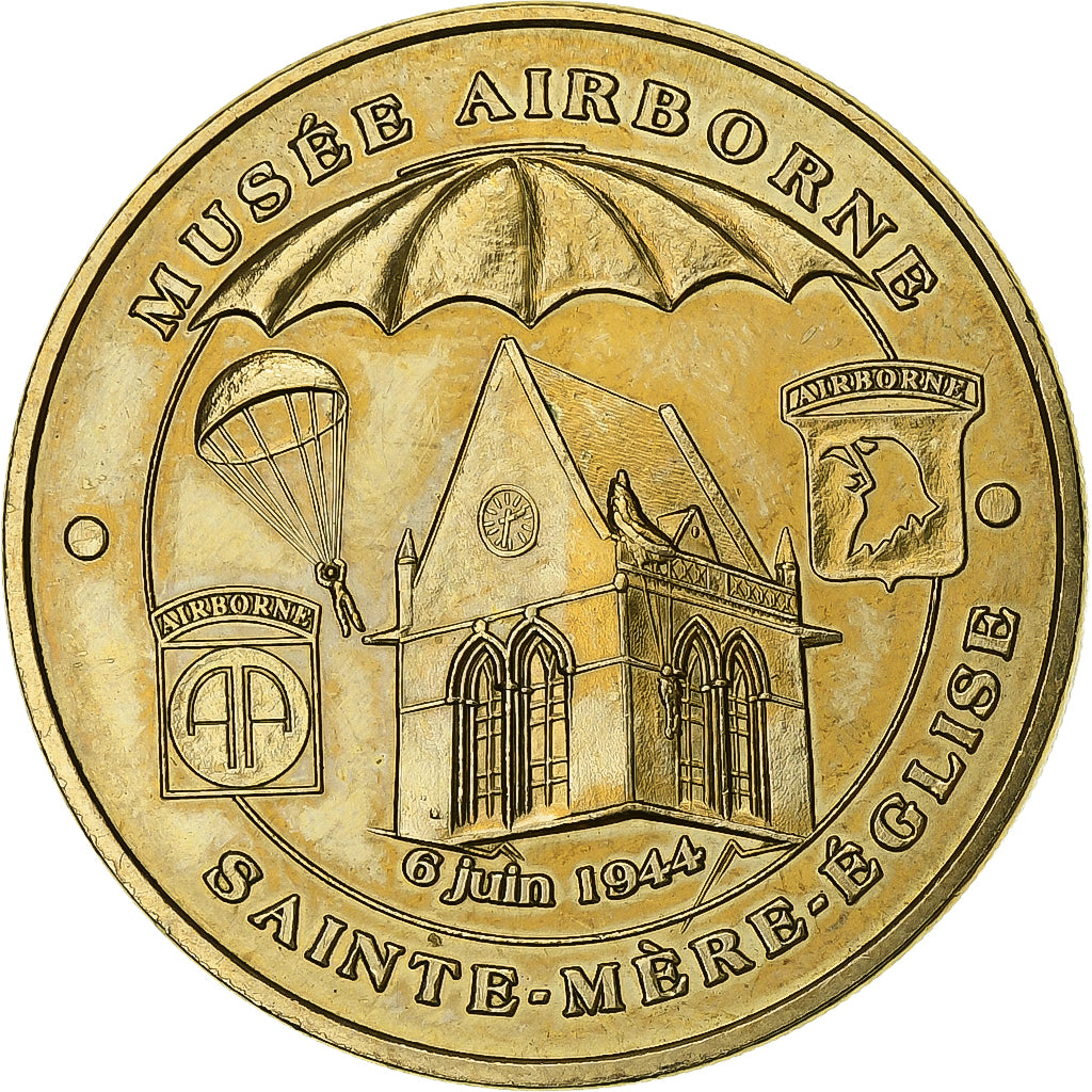 Francia, zeton, Sainte-Mère-l'Eglise - Musée Airbone, 2008, Aluminio y