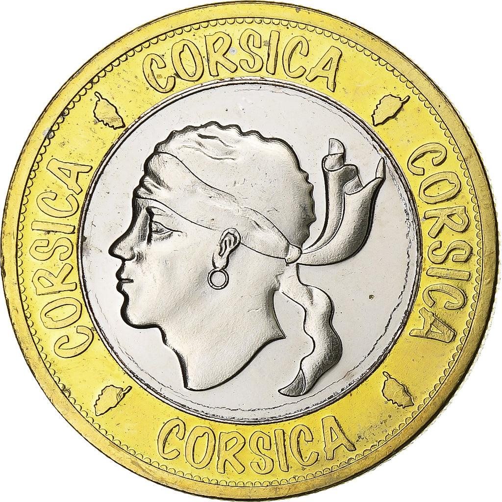 Francia, zeton, Corsica -, Bimetálico, EBC