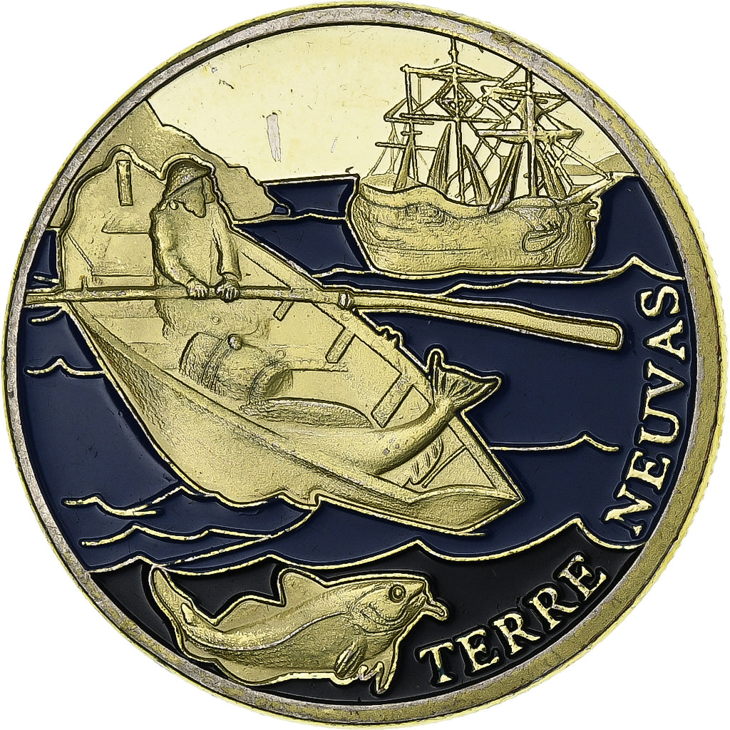 Francja, Token, 76/ Fécamp - Terre neuvas, Miedzionikiel Aluminium, Souvenirs