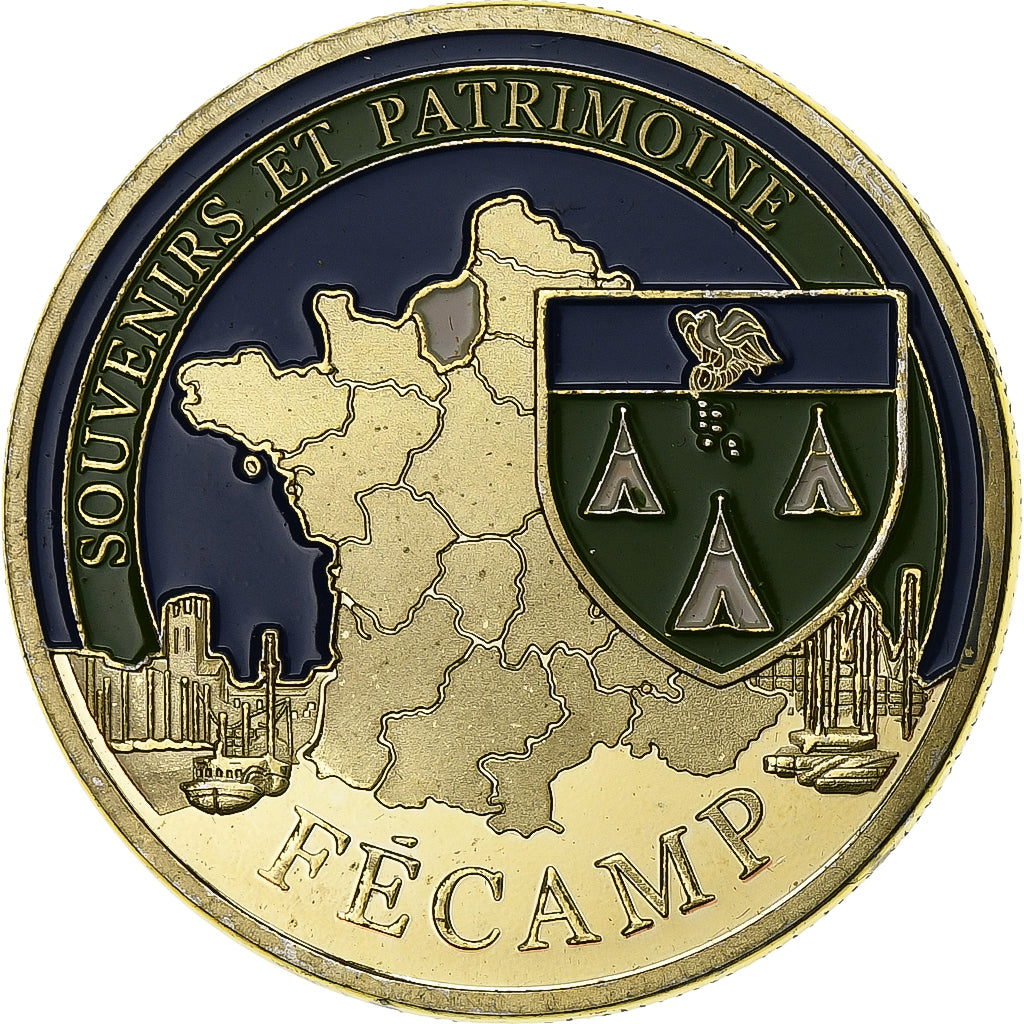 Francja, Token, 76/ Fécamp, Miedzionikiel Aluminium, Souvenirs et Patrimoine