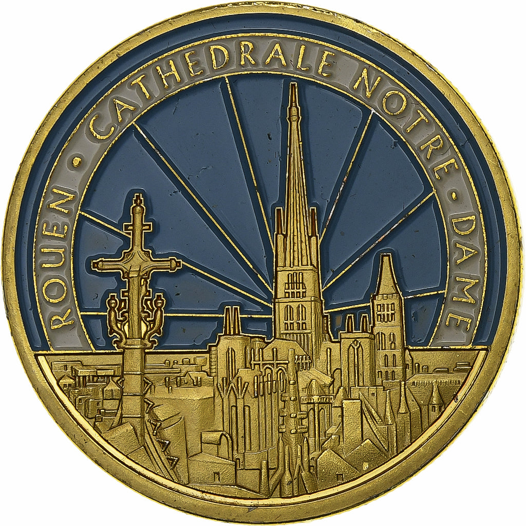 Francia, ficha, Rouen, Cathédrale Notre-Dame, Rame-nichel-alluminio, Souvenirs