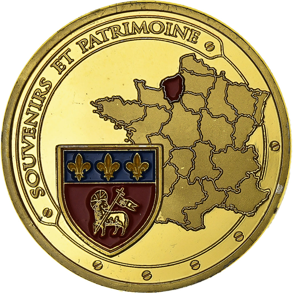 Francia, ficha, Rouen, Cathédrale Notre-Dame, Rame-nichel-alluminio, Souvenirs