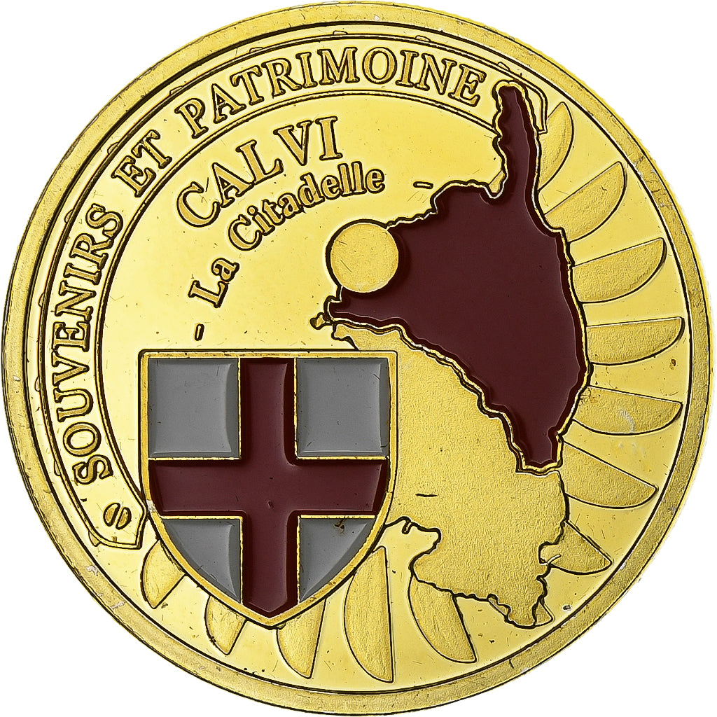 Francia, ficha, Corse - Calvi, Rame-nichel-alluminio, Souvenirs et Patrimoine