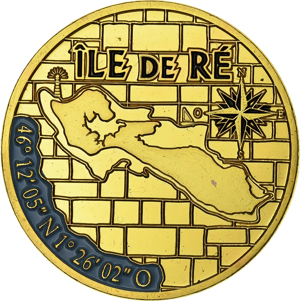 Francia, zeton, Ile de Ré, Aluminio y cuproníquel, Souvenirs et Patrimoine