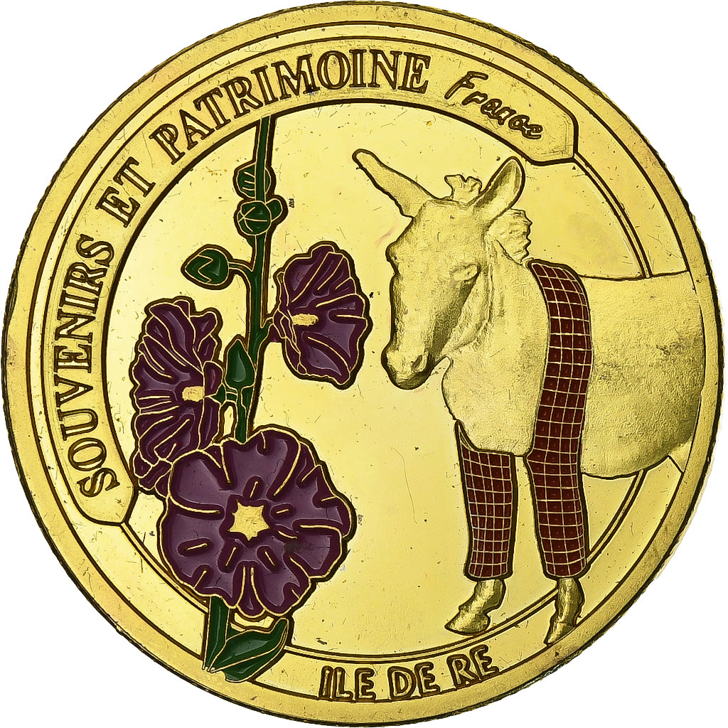 Francia, zeton, Ile de Ré, Aluminio y cuproníquel, Souvenirs et Patrimoine