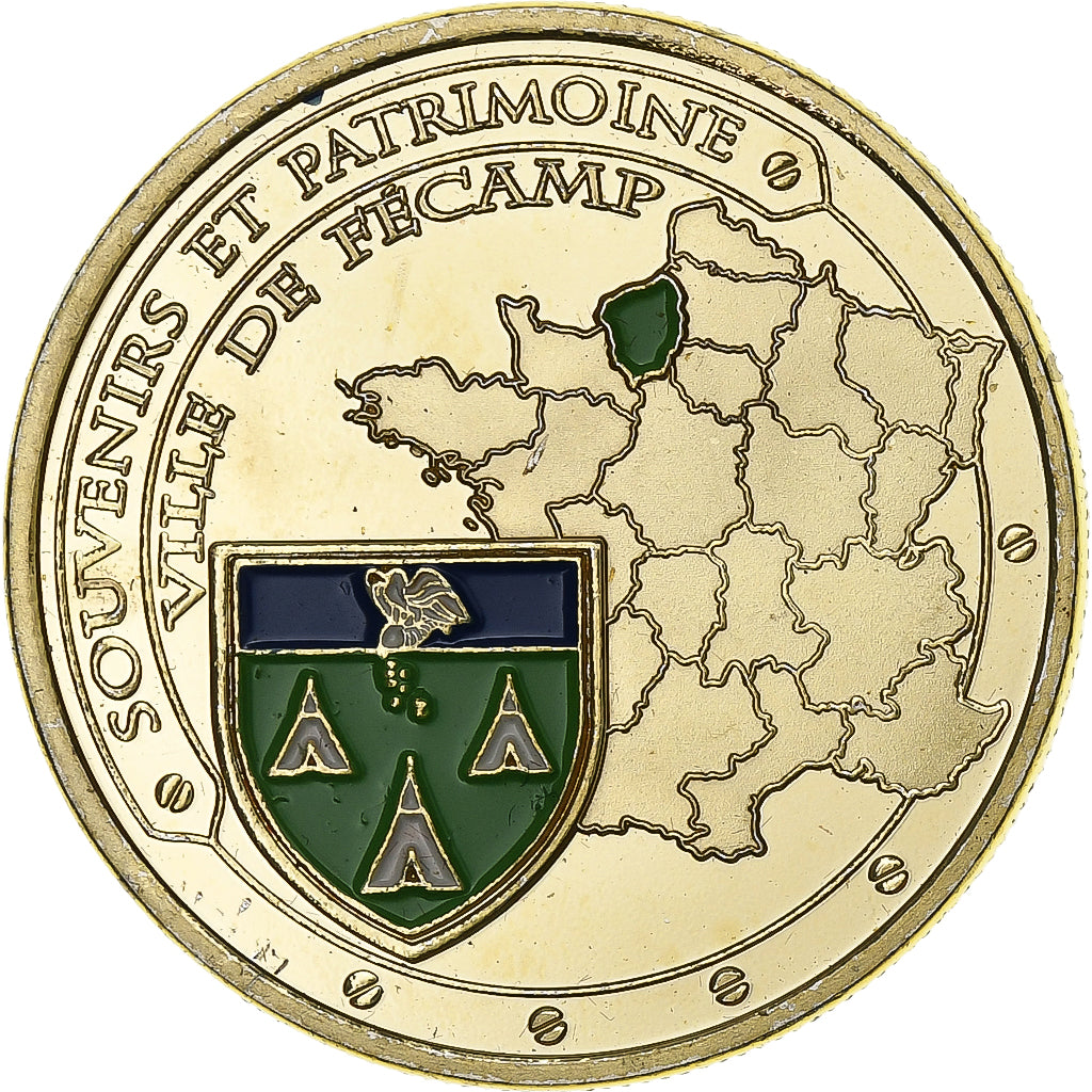 Francia, zeton, Fécamp - Palais de la Bénédictine, Aluminio y cuproníquel