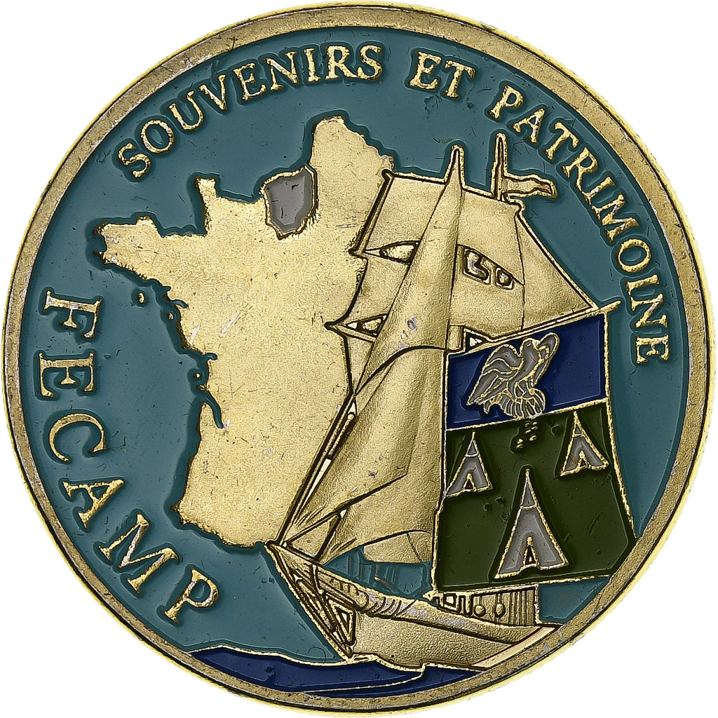 Francia, zeton, 76/ Fécamp - Goélettes, Aluminio y cuproníquel, Souvenirs et