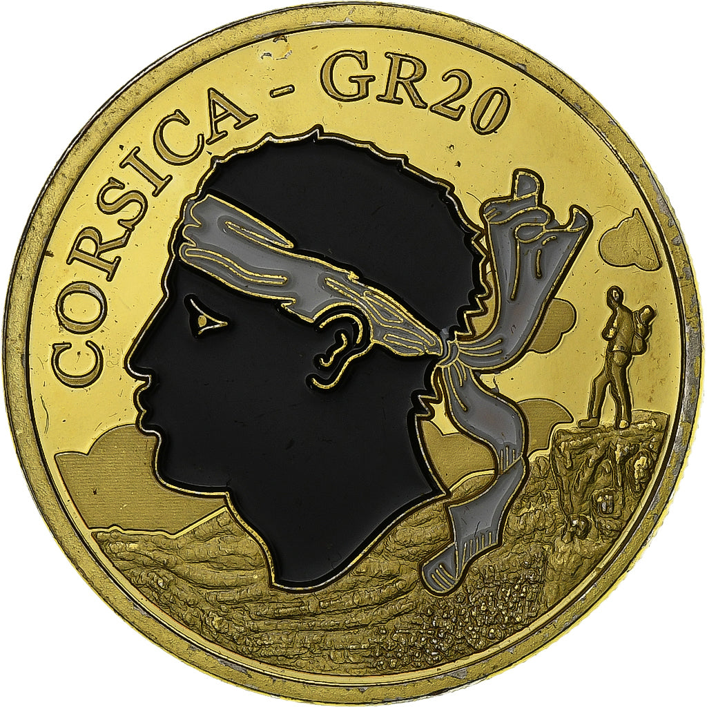 Francia, zeton, Corsica -, Aluminio y cuproníquel, Souvenirs et Patrimoine, EBC