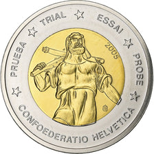 Schweiz, 2 Euro, unofficial private coin, 2005, Bi-Metallic, UNZ+