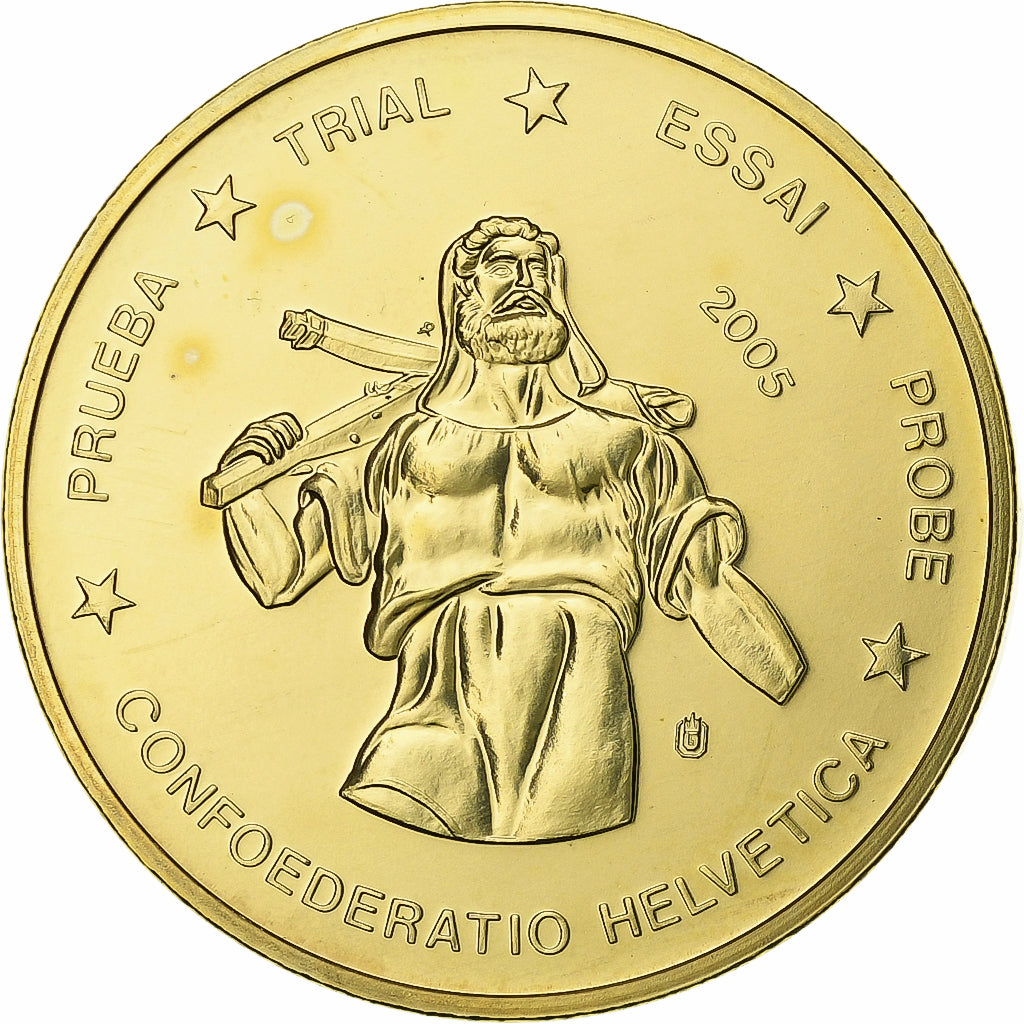 Suiza, 50 Euro Cent, unofficial private coin, 2005, Cobre - níquel - aluminio