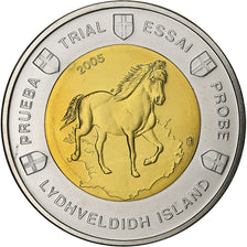 Iceland, 2 Euro, unofficial private coin, 2005, Bi-Metallic, MS(64)