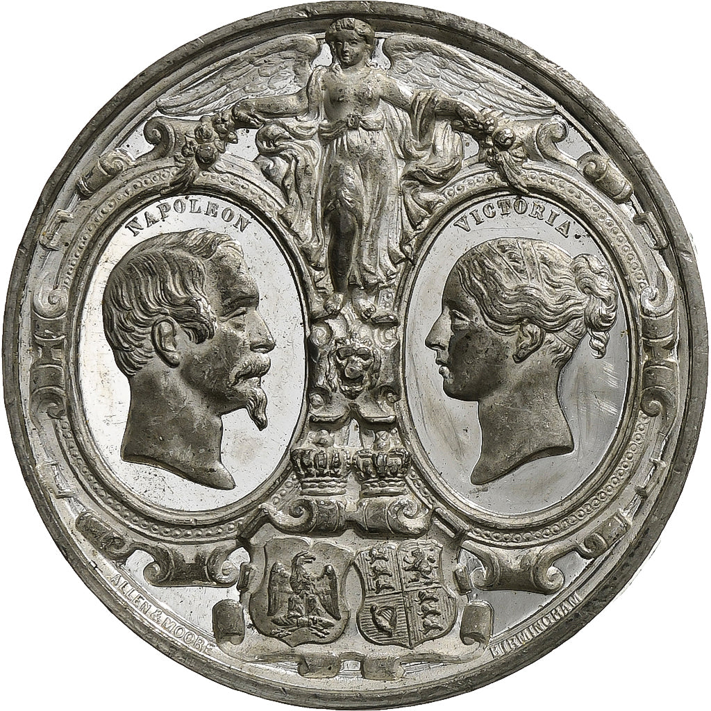 United Kingdom, Medal, Visite de Napoléon III à la Reine Victoria, 1855, Tin
