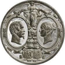 United Kingdom, Medal, Visite de Napoléon III à la Reine Victoria, 1855, Tin