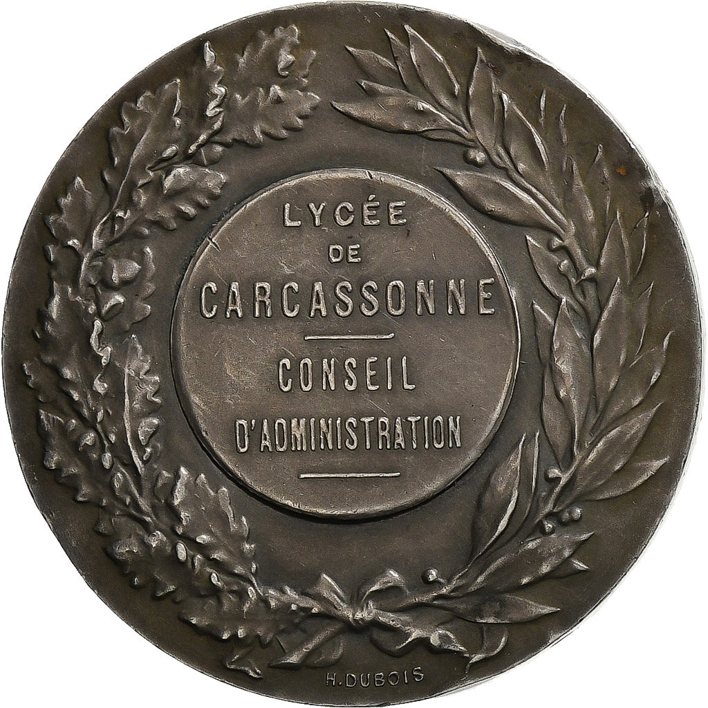 França, medalha, Lycée de Carcassonne, Prata, Dupuis.D, AU(55-58)