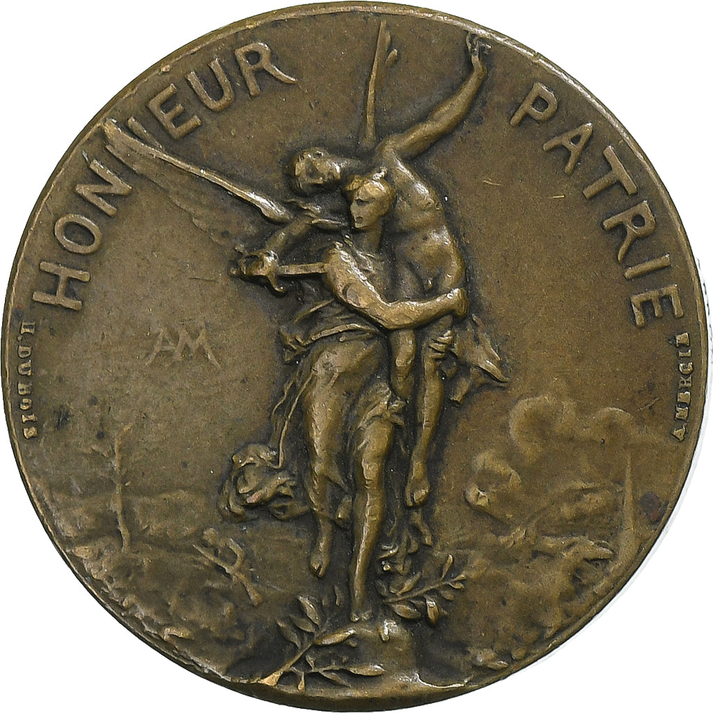 França, Token, Ligue des Patriotes, 1882, Bronze, Mercié, AU(50-53)