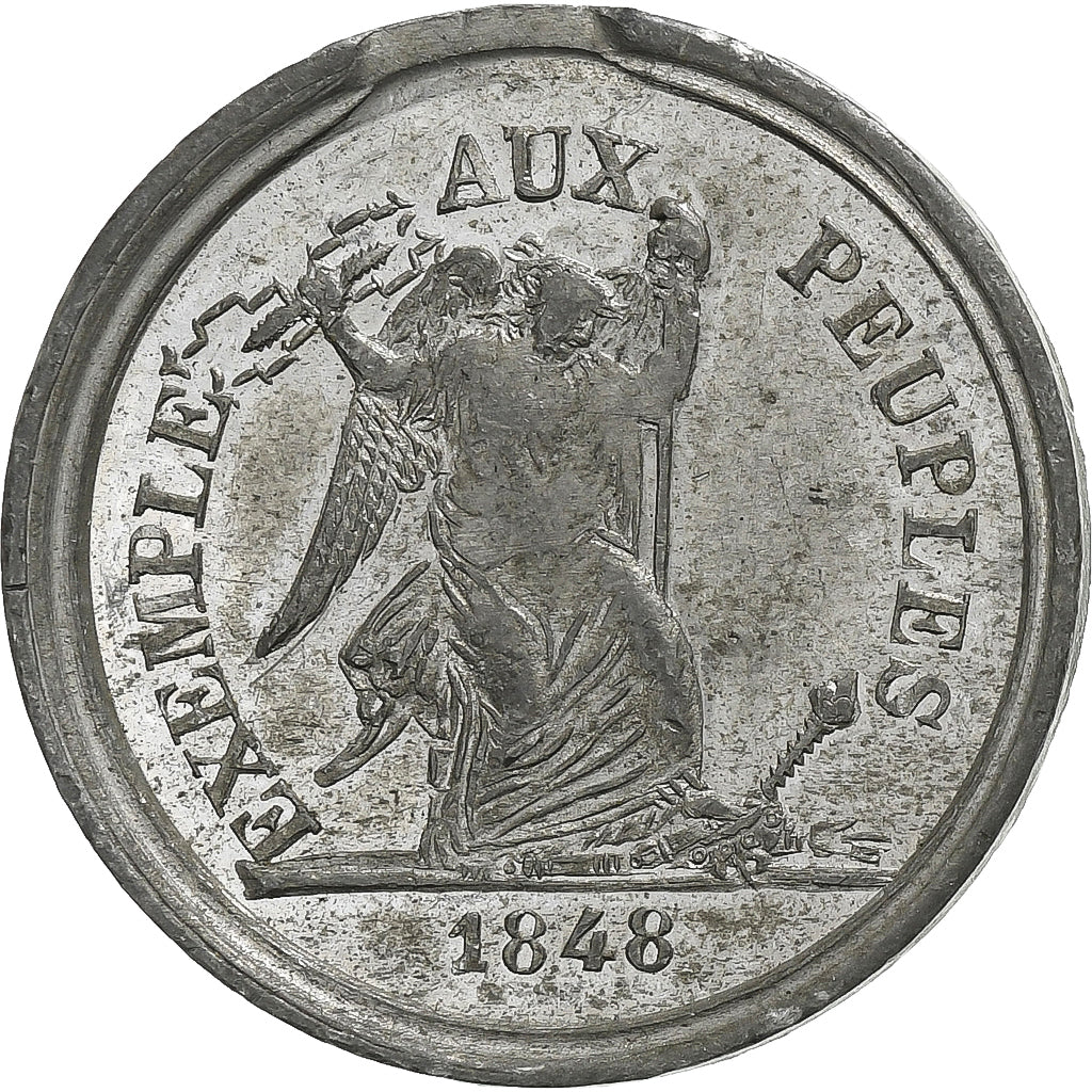 Francia, medalla, En Mémoire du Combat des Tuileries, 1848, Hojalata, MBC+