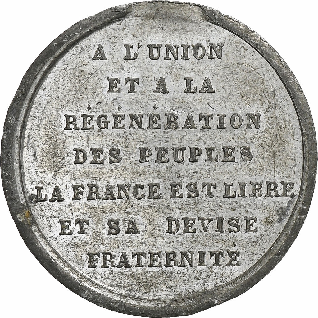Francia, medalla, En Mémoire du Combat des Tuileries, 1848, Hojalata, MBC+