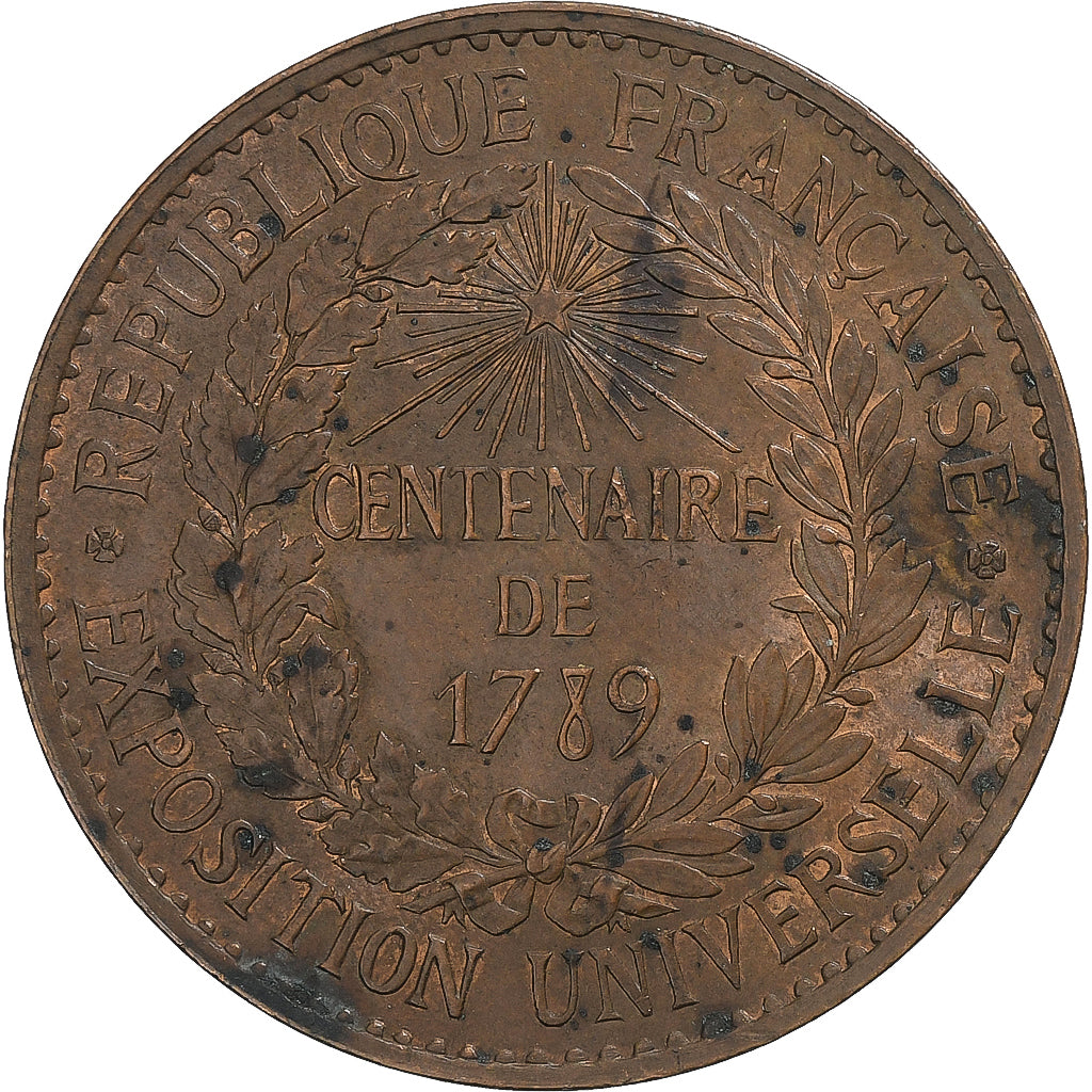França, medalha, Exposition universelle de Paris, 1889, Bronze, Barre