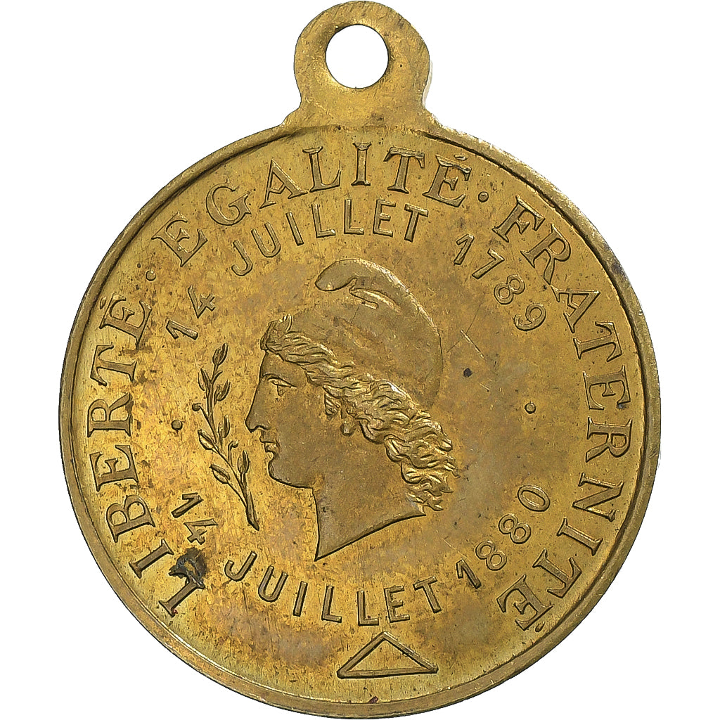 França, medalha, Fête Nationale, Distribution des Drapeaux par Jules Grévy