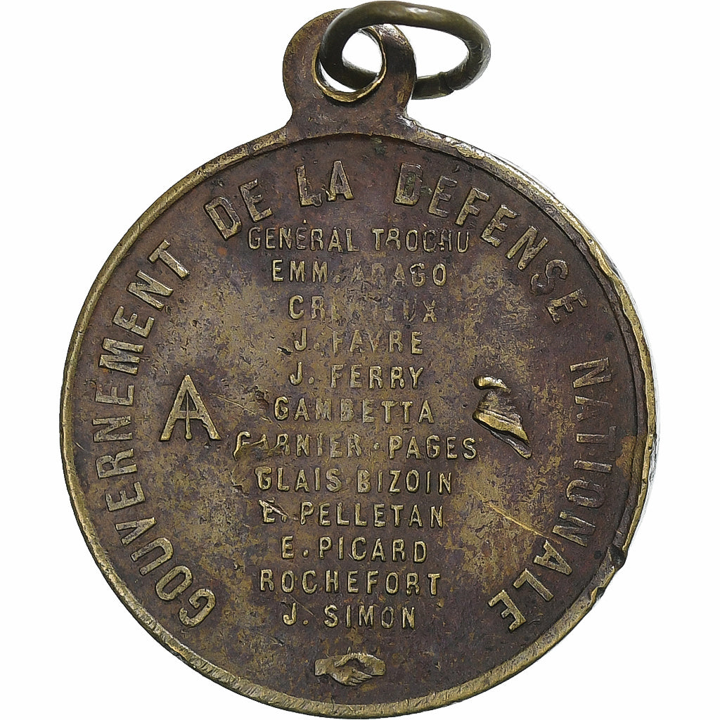 France, Médaille, Général Trochu, Gouvernement de la Défense Nationale