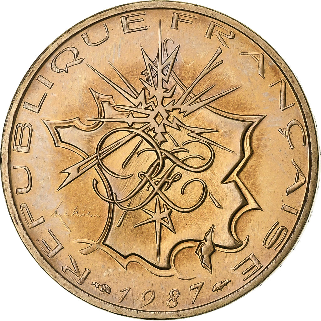 Francia, 10 Francs, Mathieu, 1987, Tranche A, Nichel-ottone, FDC, KM:940