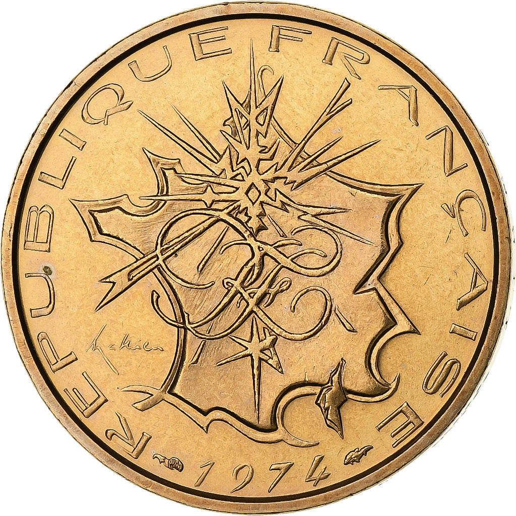 Francia, 10 Francs, Mathieu, 1974, Monnaie de Paris, série FDC, Tranche A
