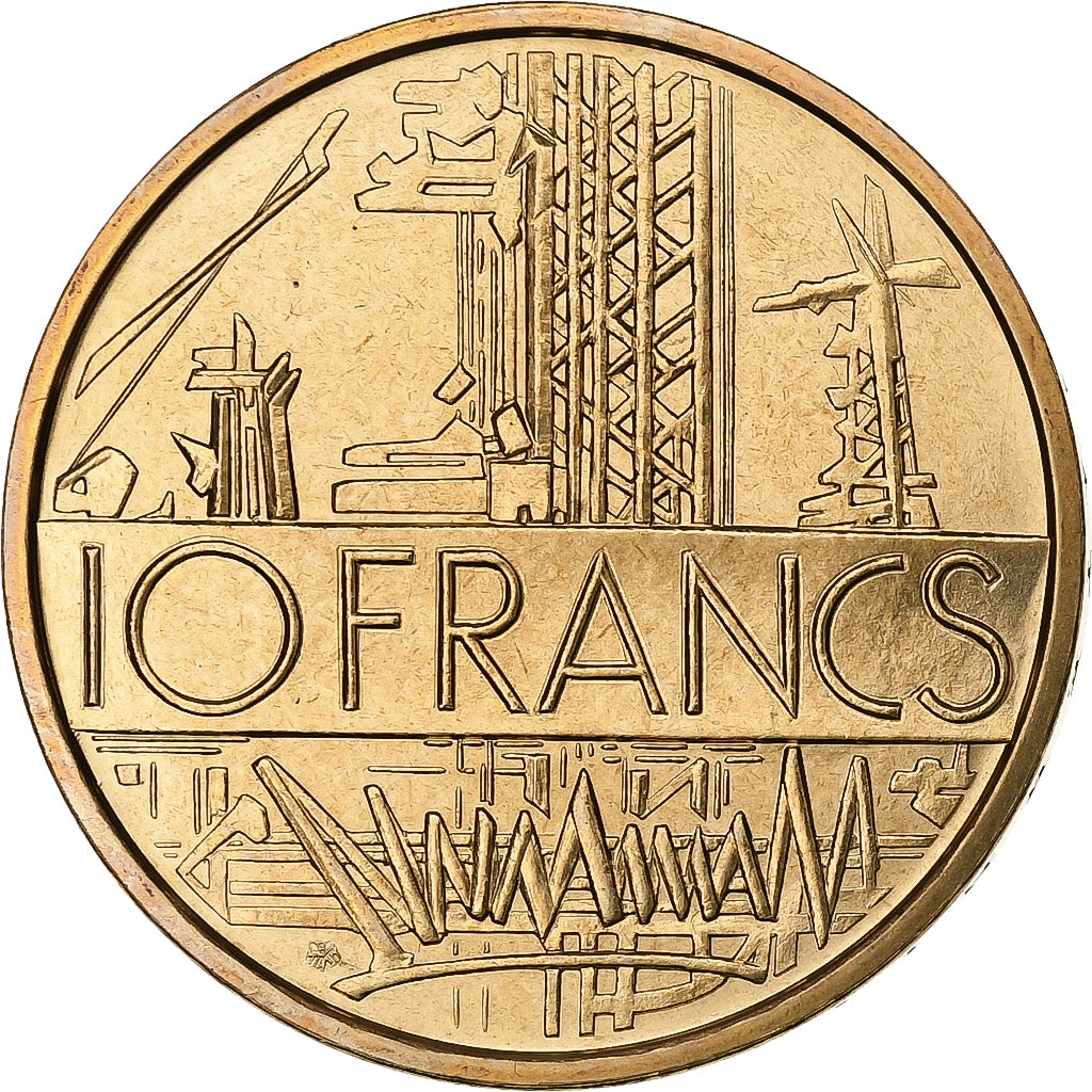 Francja, 10 Francs, Mathieu, 1976, Paris, série FDC, Tranche A, Miedzionikiel