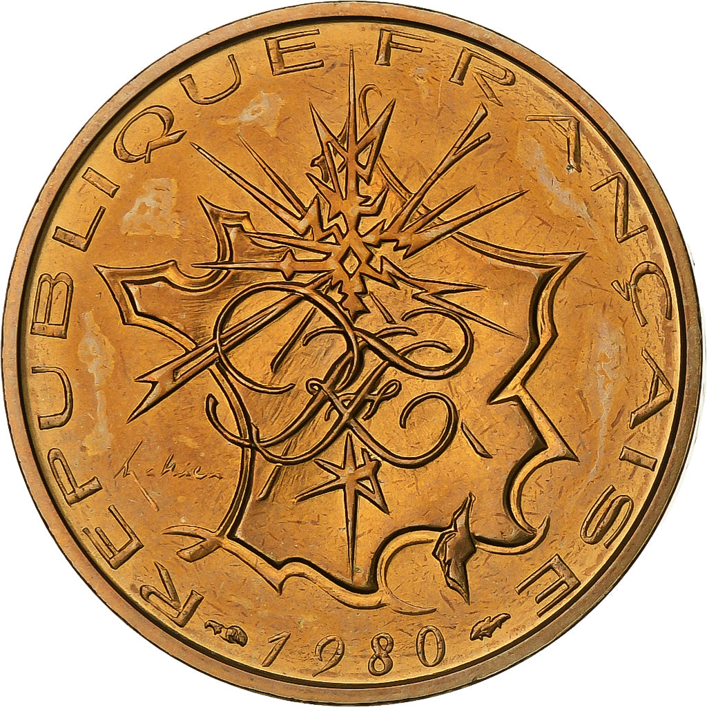 Francja, 10 Francs, Mathieu, 1980, Monnaie de Paris, série FDC, Tranche A